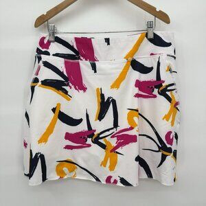 Annika Abstract Print Athletic - Golf Skort with UPF Sun Protection Size Medium